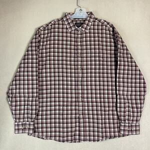 Pendleton Shirt Mens XL Brown Woolen Mills Plaid Long Sleeve Button Up Flannel